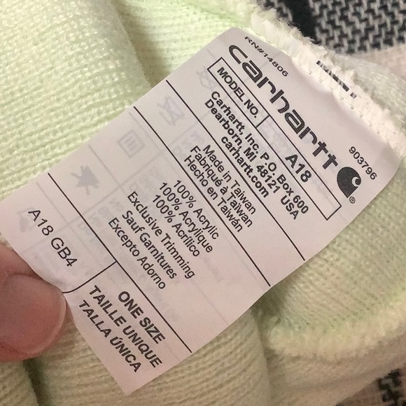 Carhartt light green knit cuffed beanie hat NWT! - Picture 5 of 5